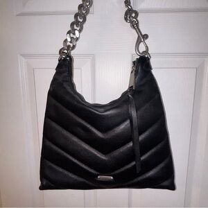 Rebecca Minkoff Black Quilted Chain Shoulder Bag